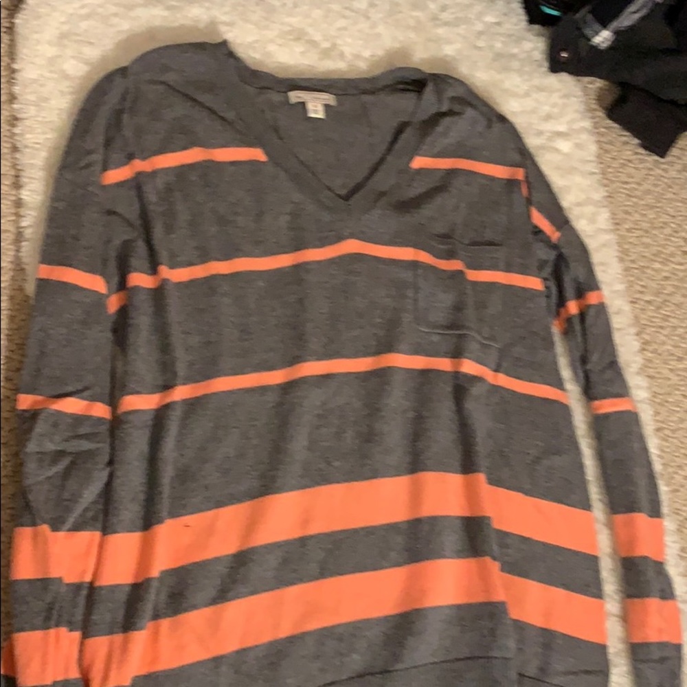 Gap grey and pink sweater